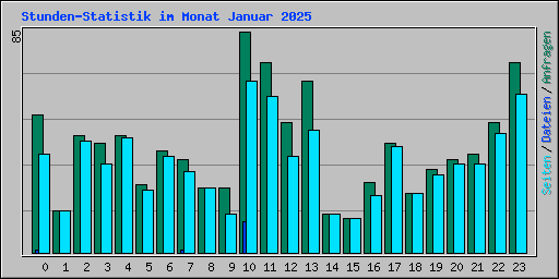 Stunden-Statistik im Monat Januar 2025