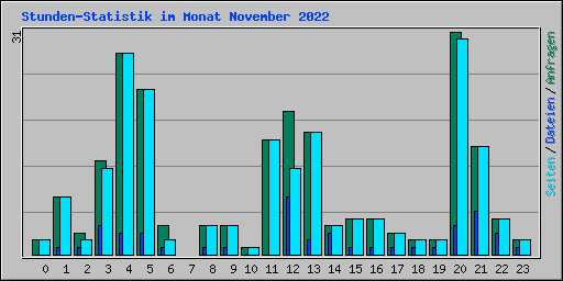 Stunden-Statistik im Monat November 2022