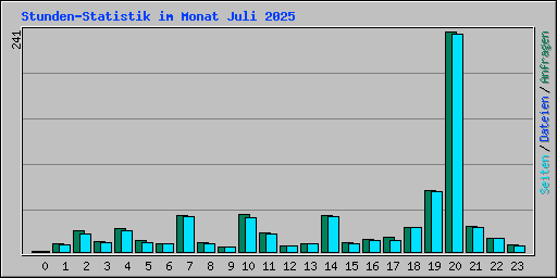 Stunden-Statistik im Monat Juli 2025