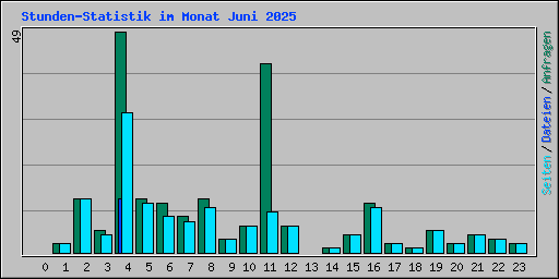 Stunden-Statistik im Monat Juni 2025