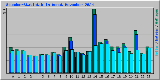 Stunden-Statistik im Monat November 2024