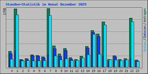 Stunden-Statistik im Monat Dezember 2025