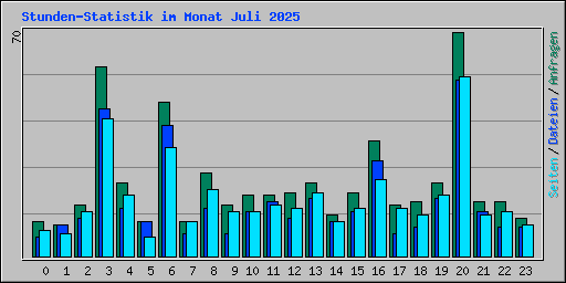Stunden-Statistik im Monat Juli 2025
